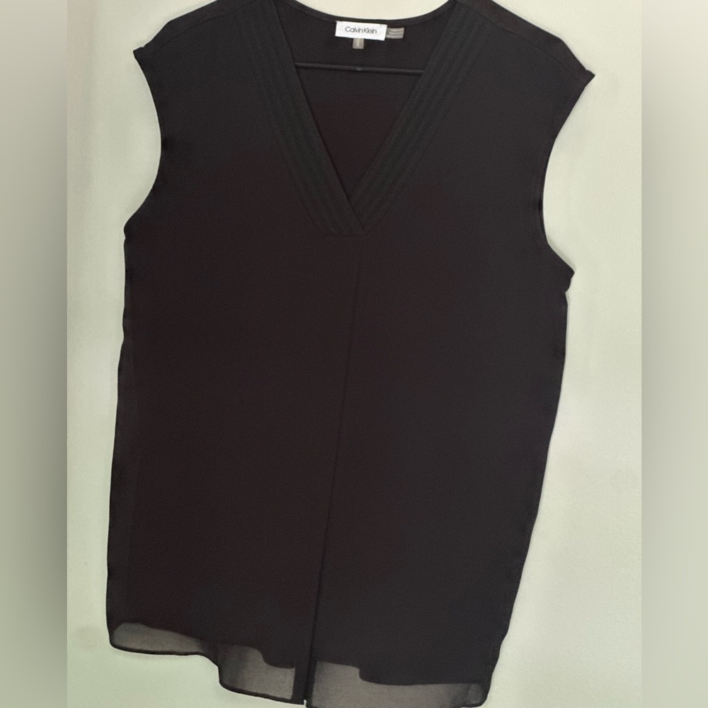 Calvin Klein Black V-Neck Tank Top